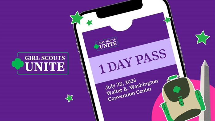 Girl Scouts Unite 1 day ticket mobile pass